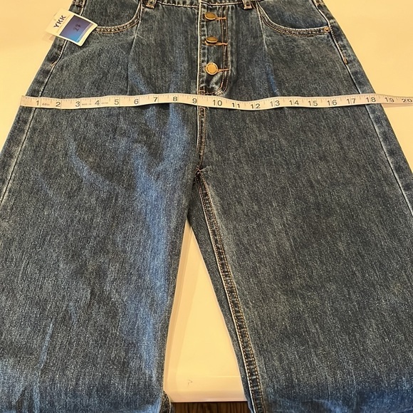 YKK Jeans Wide Leg High Rise NWT Size L - Picture 5 of 16